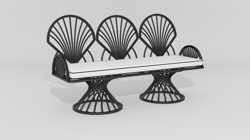 Item #4500, Neptune Garden Bench