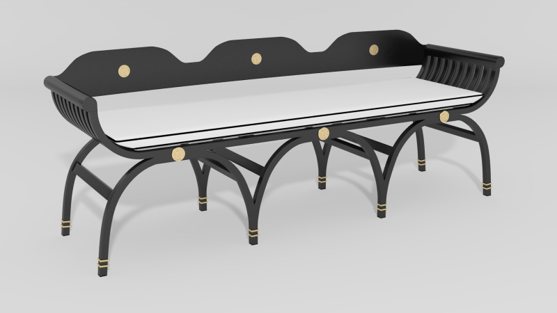 Item #4600, Centurion Curule Garden Bench