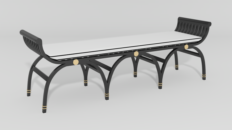 Item #4601, Centurion Curule Backless Bench