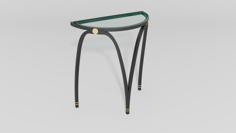 Item #4612, Centurion Curule Demilune Console Base