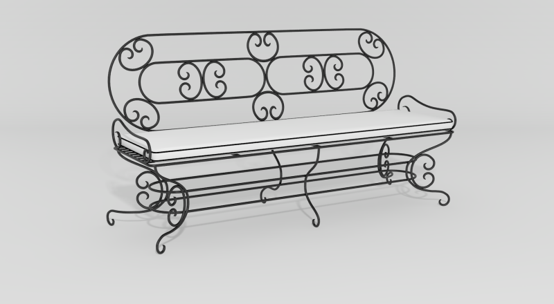 Item #4900, French Country Garden Bench