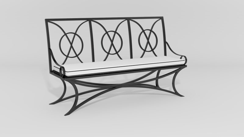Item #5100, Directoire Garden Bench