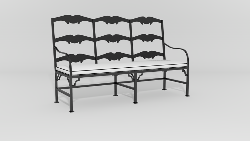 Item #5880, French Ladderback Bench