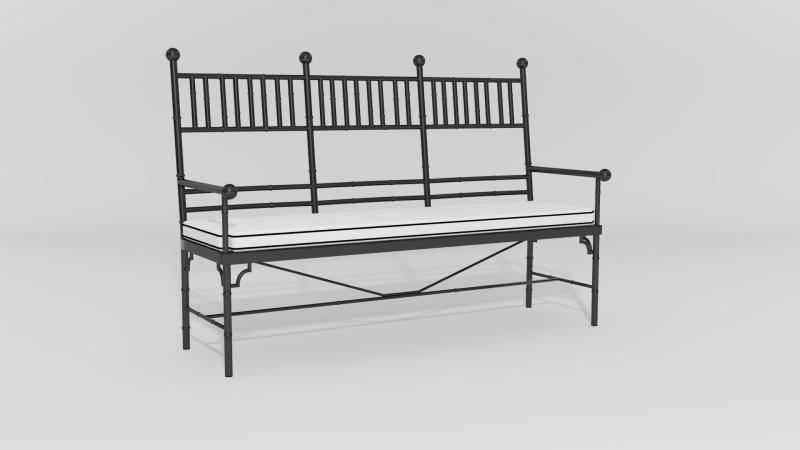 Item #6000, Faux Bamboo Garden Bench