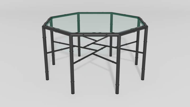 Item #6014, Faux Bamboo Octagonal Coffee Table Base