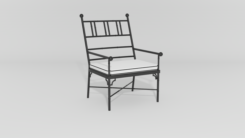 Item #6020, Faux Bamboo Club Chair