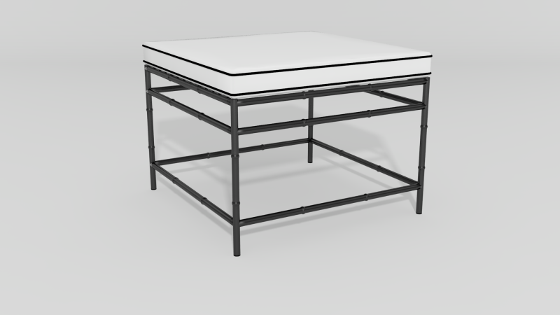 Item #6022, Faux Bamboo Ottoman