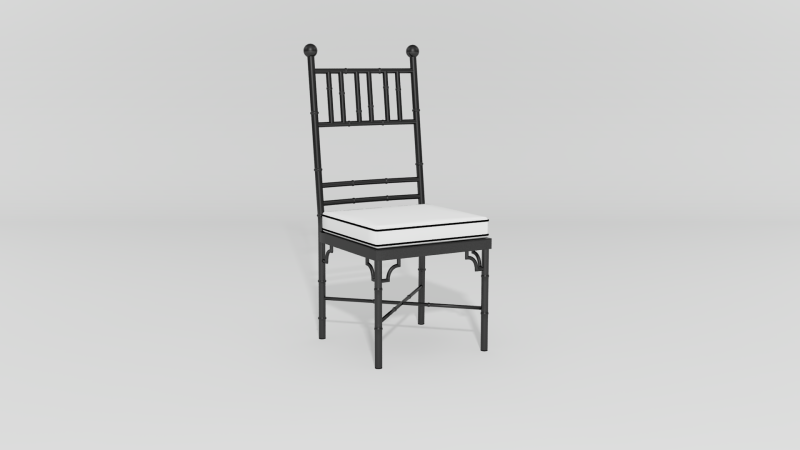 Item #6024, Faux Bamboo Side Chair