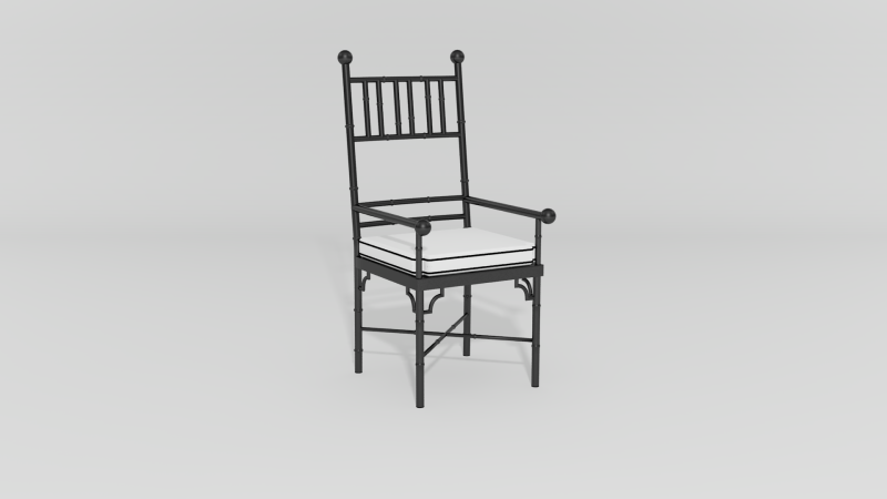 Item #6026, Faux Bamboo Armchair