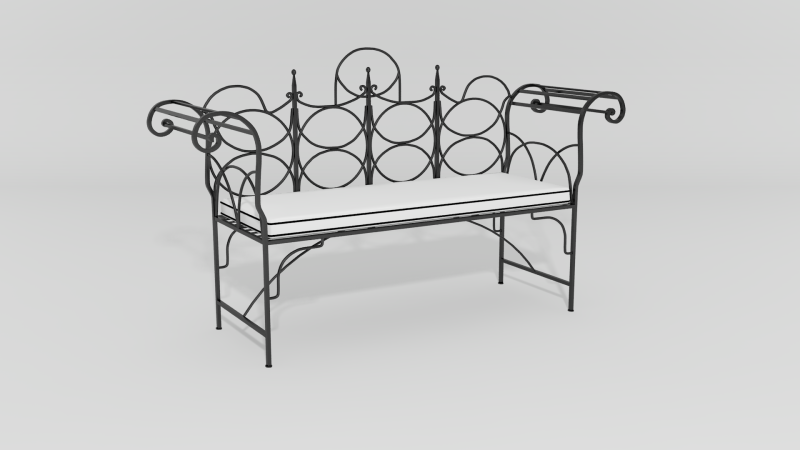 Item #6110, Chateau Wire Bench
