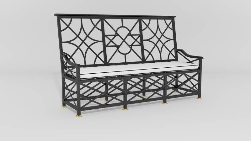 Item #6120, Chippendale Starback Garden Bench