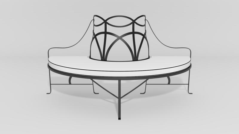 Item #6155, Regency Park Tree Bench