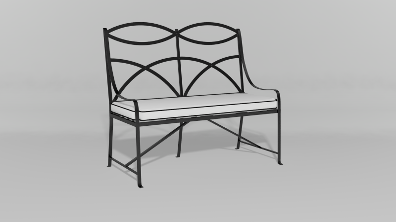 Item #6157, Regency Park Settee
