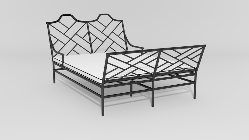 Item #6311, Chinese Chippendale Recamier