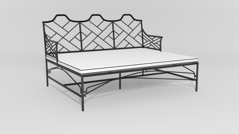 Item #6312, Chinese Chippendale Daybed