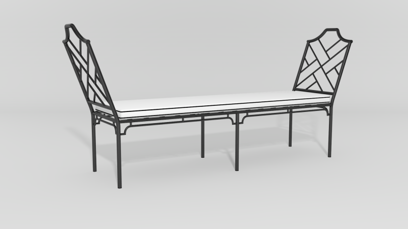 Item #6318, Chinese Chippendale Backless Bench