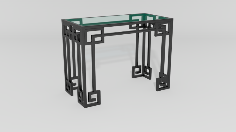 Item #6400, Greek Key Apollo Console Base