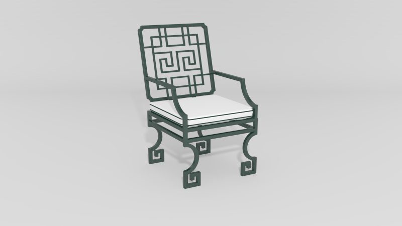 Item #6401, Greek Key Club Chair