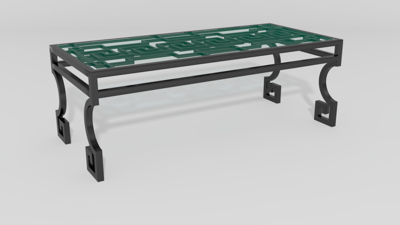 Item #6404, Greek Key Coffee Table Base