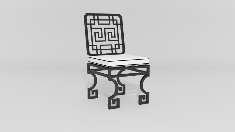 Item #6416, Greek Key Side Chair