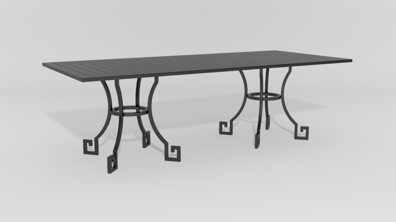 Item #6430, Greek Key Apollo Dining Table