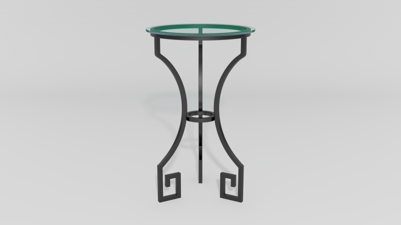 Item #6440, Greek Key Bar Table Base