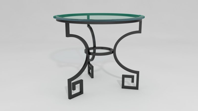 Item #6445, Greek Key Occasional Table Base
