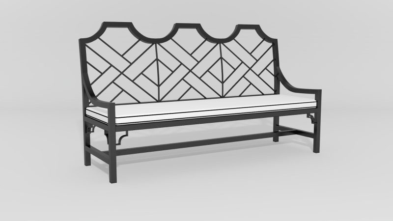 Item #6703, Manchester Chippendale Bench