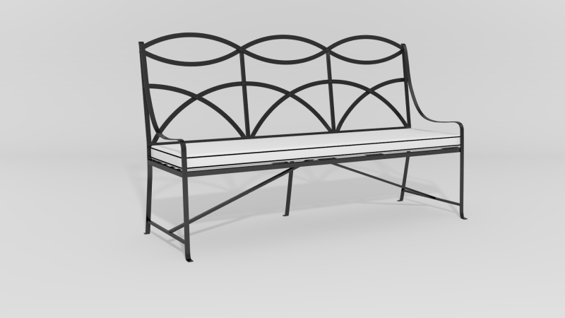 Item #6156, Regency Park Bench