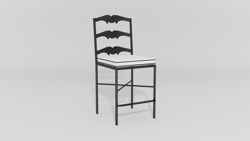 Item #5883, French Ladderback Counter Stool