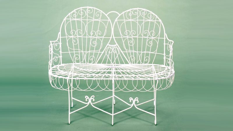 Item #4320, Victorian Wire Settee