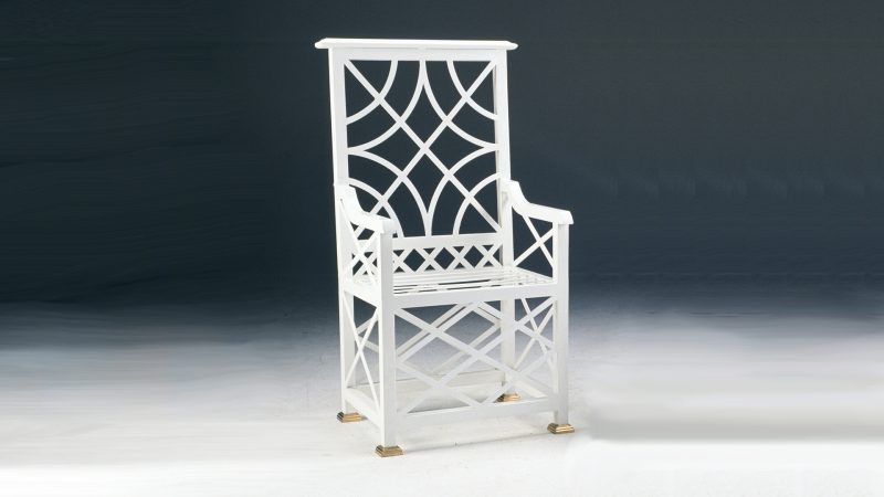 Item #6121, Chippendale Diamond Back Club Chair