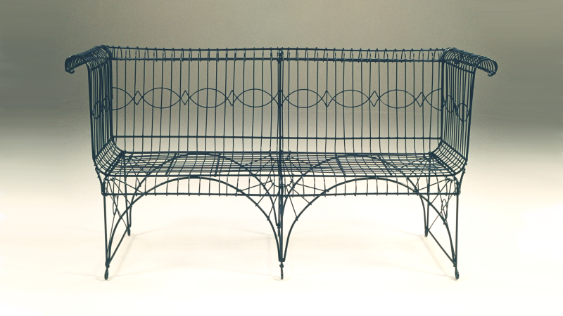 Item #6160, English Wire Garden Bench