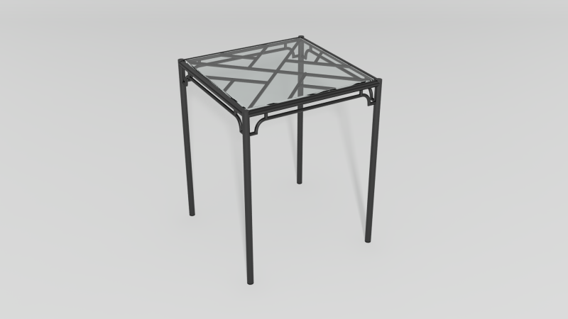 Item #6320, Chinese Chippendale Tea Table Base