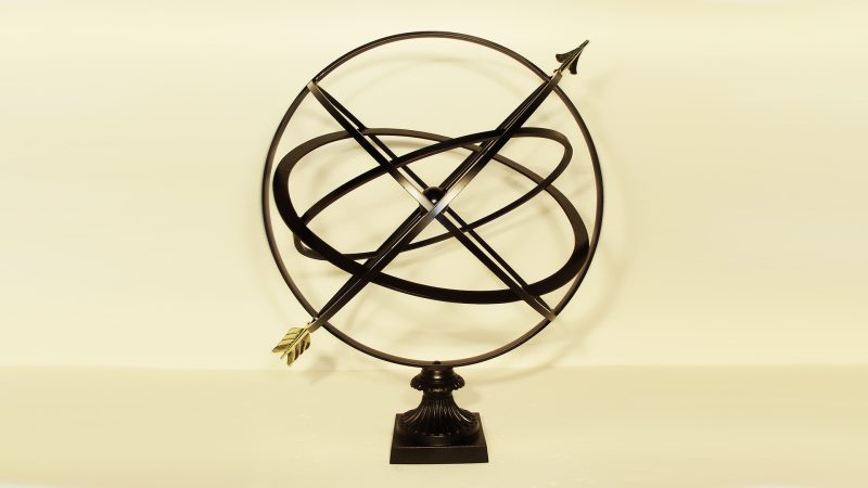 Item #7050, 36" Statement Armillary with Fluted Base