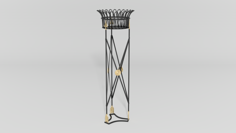 Item #7252, Basket Statement Torchiere